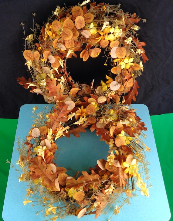 Autumn Fall Wreath Rustic Thanksgiving Door Wall Mantle Hanger Season Year Round Home House Accent Center Piece Holiday Decor Festive Gift