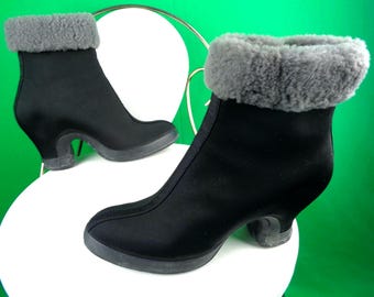 Vintage 1950s 60s Tall Lace Leather Work Boots Size 7 3E - Etsy