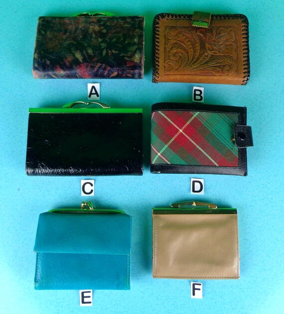 Vintage Retro Tilly Buxton P.E.I Tartan Tool Wallets: 1950s-60s-70s Coin Purse Mid Century Gift