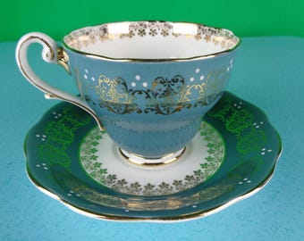 Vintage Retro Teacup Saucer Set 1950s 60s Mid Century Royal Standard Bone China England Collectible Keepsake Drink-ware Home Decor Gift