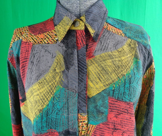 Vintage Retro Womens Girls Clothing Button Shirt … - image 2