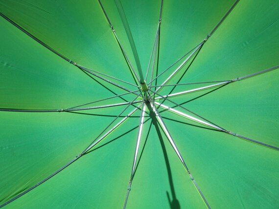 Womens Mens Rain Accessorie Green Umbrella Paraso… - image 5