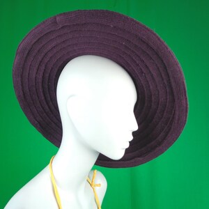 Purple Sun Handmade Casual Hat Bow Accent, Fold Brim (22.5") Chapel Capulet Fashion Accessory image 8