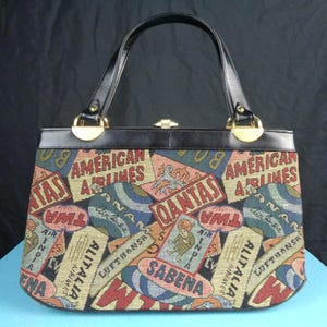 Vintage Qantas Bag - Etsy