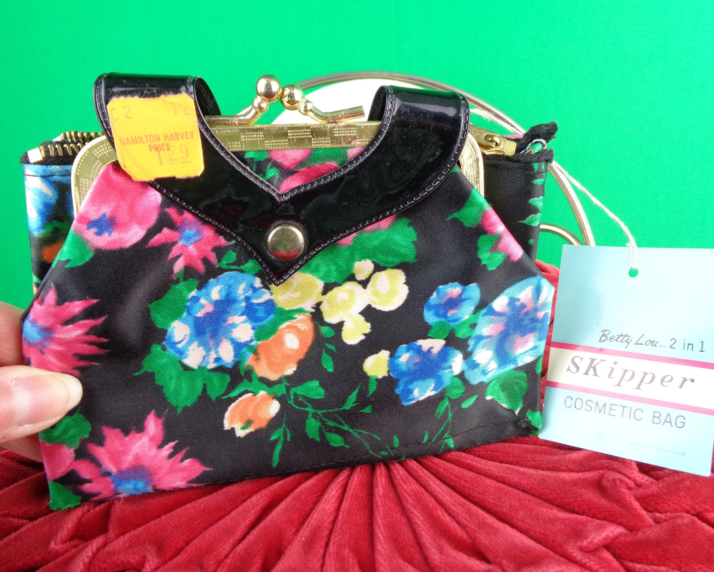 Vintage Retro Makeup Cosmetic Toiletry Bag Bath Beauty 1950s 60s Mid Century Mod Accessorie Floral Wallet Coin Money Purse Clutch Pouch Gift Etsy