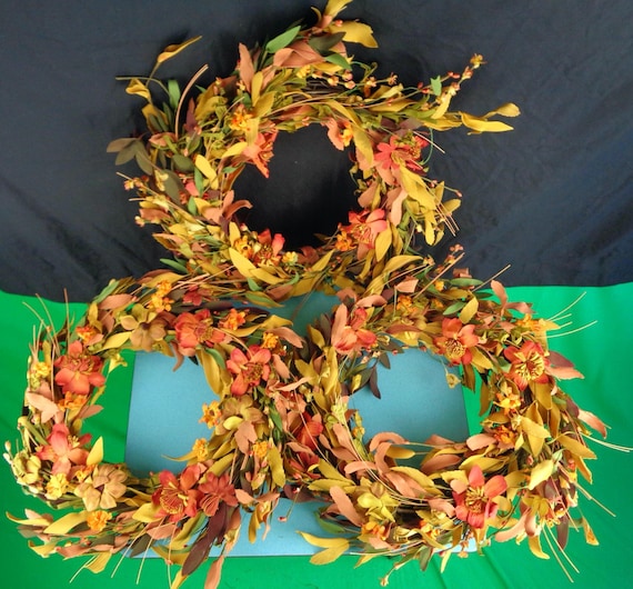 Autumn Fall Wreath Rustic Thanksgiving Door Wall Mantle Hanger Season Year Round Home House Accent Center Piece Holiday Decor Festive Gift