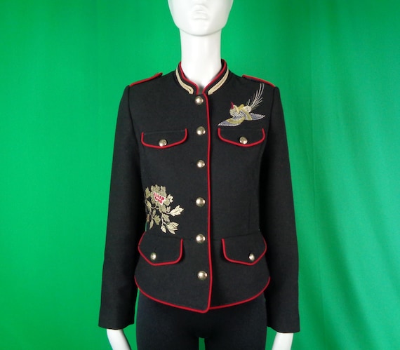 Vintage Retro Clothing ZARA Trafaluc Outerwear Button Jacket Blazer Coat Small Wedding Party Evening Formal Casual Gift Equestrian Majorette