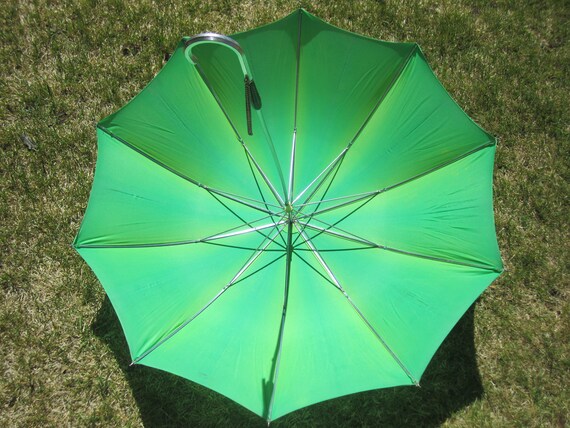 Womens Mens Rain Accessorie Green Umbrella Paraso… - image 2