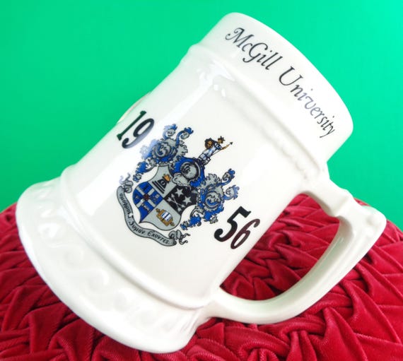 Vintage Retro LG McGill University Barware Drink Mug Cup 1956 Mid Century Collectible Keepsake Memento Kitchen Home House Decor Party Gift