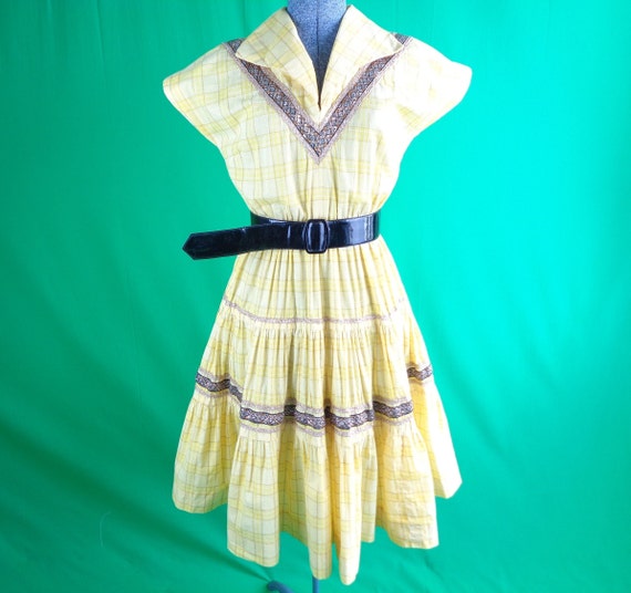 Vintage Retro Womens Girls Clothing Dress Cotton … - image 1