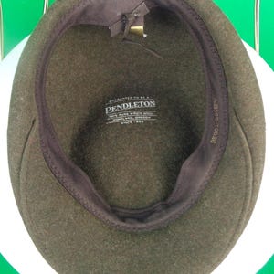 Vintage Pendleton Newsboy Cap Hat: 1950s-60s Green Wool Beret Gift Accessory