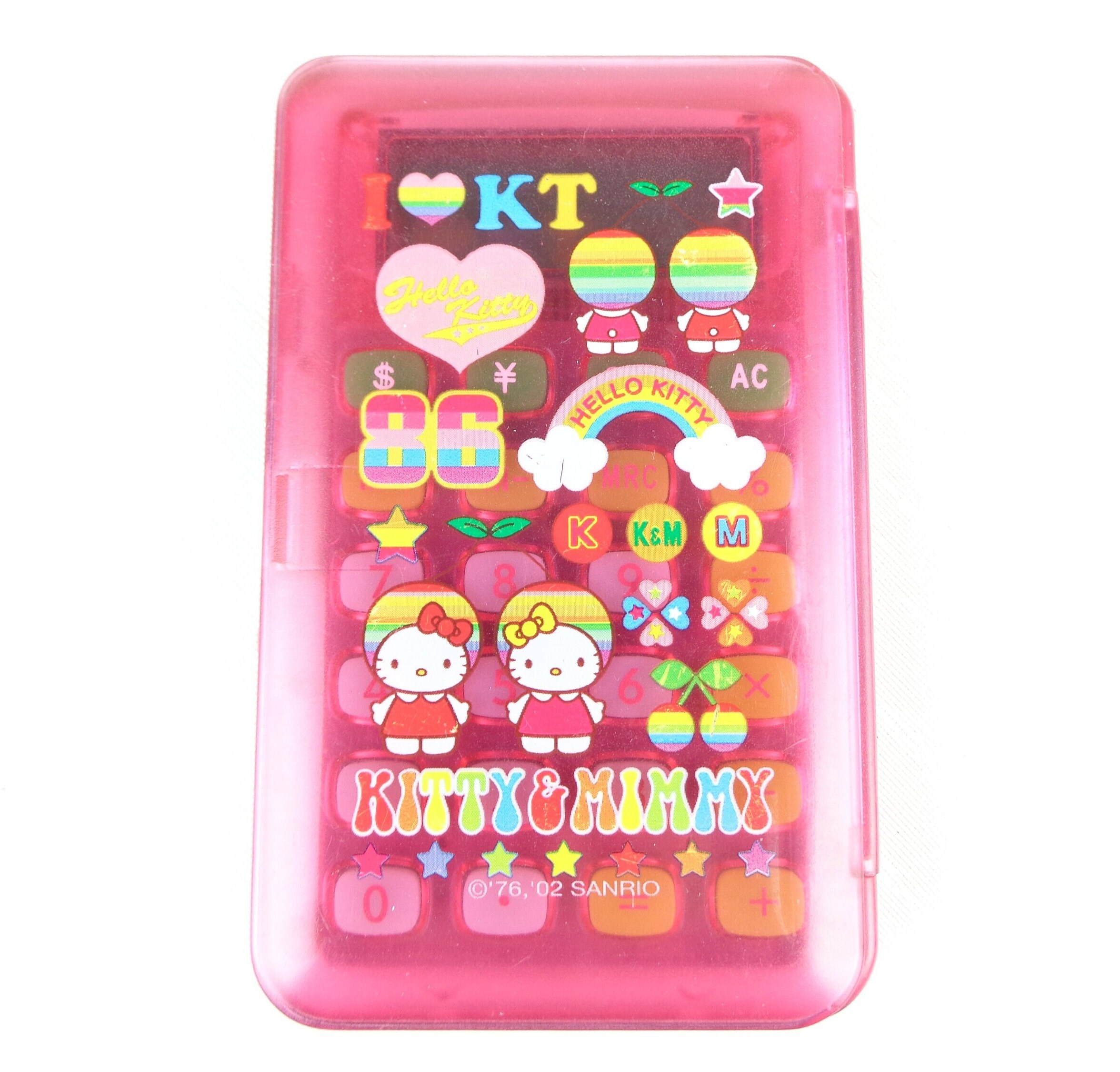 Hello Kitty Sanrio Keepsake Pink Heart Calculator Stationary Office  Supplies 2000s Vintage Retro Batterie 24 Digit Gadget Computer Home Live