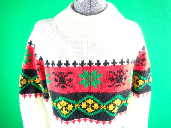 Vintage Retro Clothing Pullover Wool Sweater 1950… - image 6