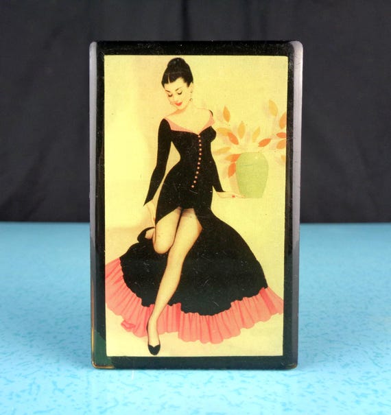 Vintage Y2K Pillbox: Decorative Trinket Jewelry Box Lady Storage Container Accent Decor Keepsake Memento