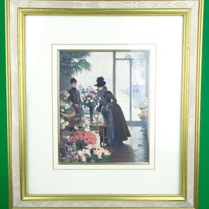 Marco de imagen con impresión artística retro vintage de Victor Gilbert, para colgar en la pared, coleccionable, estilo eduardiano, para salón, hogar, habitación, decoración, regalo