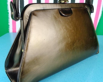 40’s French vintage handbag 40S AND 50S CLASSIC PINUP ROCKABILLY VINTAGE INSPIRED SHINY