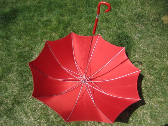 1950s 60s Vintage Mid Century Retro Umbrella Wome… - image 7