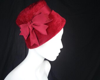 Alfreda Inc New York Vintage Red Straw Basket Hat With  display picture 3
