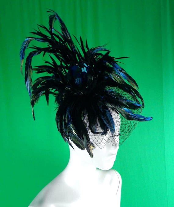 Chichi Couture Hanson Allen Headband: Party Feather Fascinator, Evening Mini Hat NWT Gift Accessory