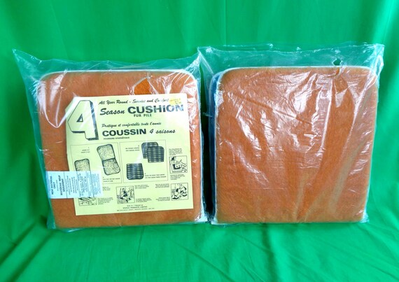 Vintage Retro Vehicle Seat Chair Cushion Pad Slipover Cover Patio Furniture 1960s 1970s In Outdoor Home Decor Gift Blue Orange Recreation