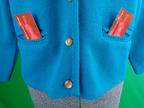Vintage Retro Clothing Wool Cardigan Sweater Top … - image 10