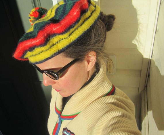 Vintage Retro Womens Girl Accessorie Wool Hat Ber… - image 7