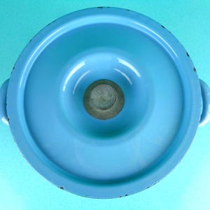 Vintage Retro Finel Stock Pot: 1960-70s Finland Cookware Transfer-ware Leafy Enamel Kitchen Decor Gift image 7