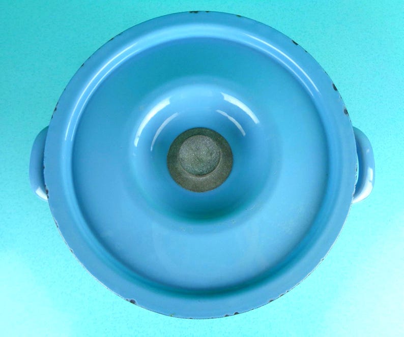 Vintage Retro Finel Stock Pot: 1960-70s Finland Cookware Transfer-ware Leafy Enamel Kitchen Decor Gift image 7