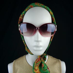 Oversized Sunnys Sunglasses: Gold Bow Accent, Pink Burgundy Frames Eyewear Gift Accessorize 1970s Style
