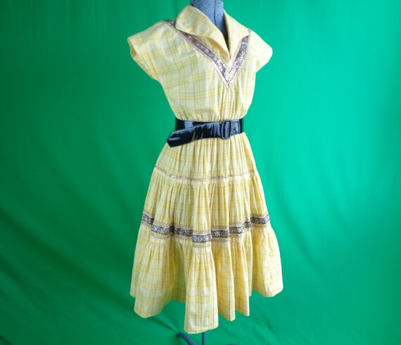 Vintage Retro Womens Girls Clothing Dress Cotton … - image 6