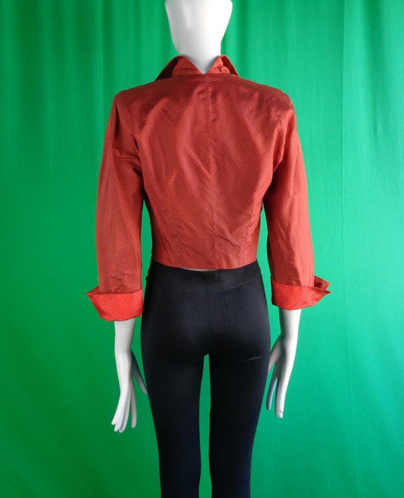 Vintage Retro Clothing Blazer Suit Dress Jacket Bolero Crop Blouse