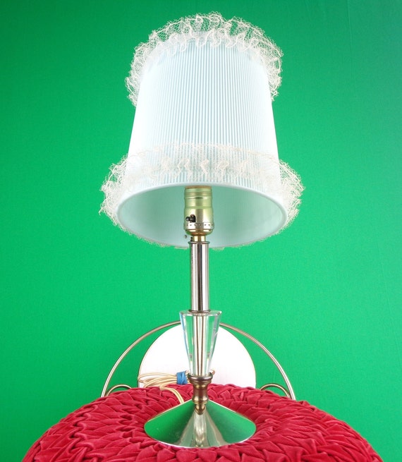 Vintage Retro Table Desk Lamp Night Lighting Electrical Base Shade 1950s 1960s Mid Century Room Accent Home House Decor Gift