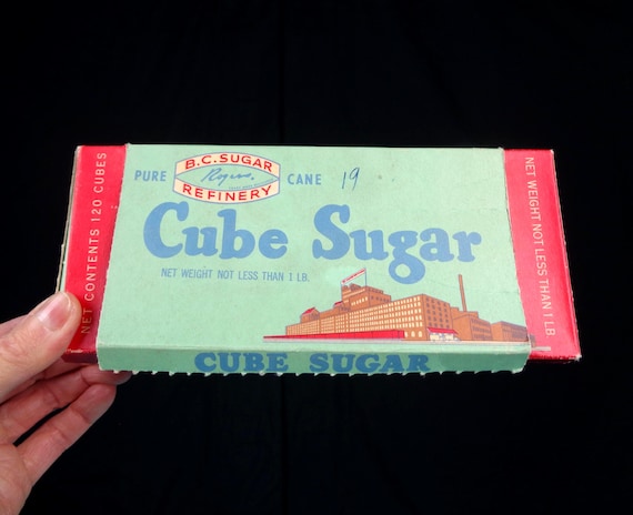 Vintage 1958 Roger Refinery Sugar Cube Box Food Advertisement B.C Vancouver Made in Canada