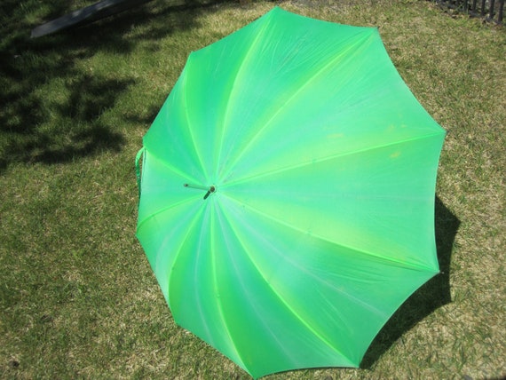 Womens Mens Rain Accessorie Green Umbrella Paraso… - image 3