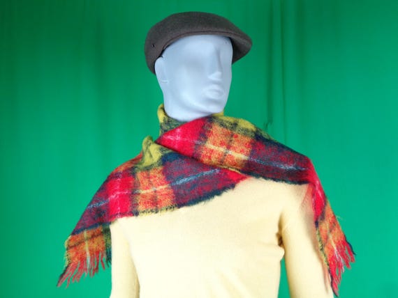 Vintage Retro Unisex Beret Tam Pendleton New Paper Boy Hat 1950s 1960s Mid Century Accessorie Wool Army War Military Green Brown Casual Gift