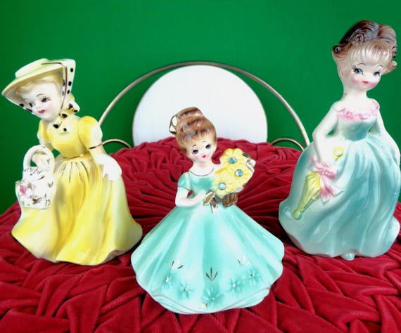 Vintage Retro Josef ARNART Lady Figurines Statuettes Doll Art Collectible 50s 60s Mid Century Home Accent Piece Decor Gift Keepsake Mementos