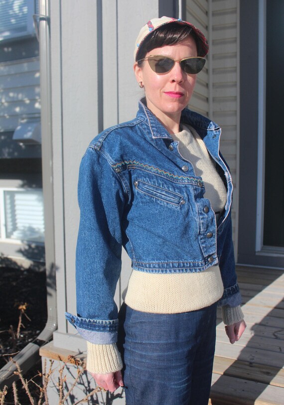 Vintage Retro Womens Girl Clothing Blue Jean Deni… - image 4