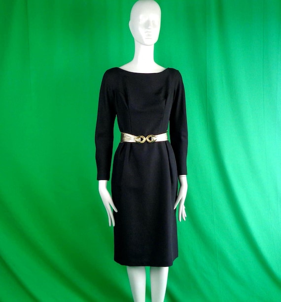 Vintage Retro Clothing Apparel Bernard's Little Black Dress 1950s 1960s Mid Century Modernist S Wedding Party Formal Evening Prom Grad Gift