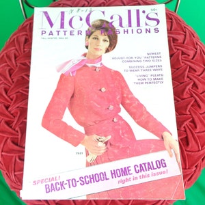 Vintage Retro McCall's Pattern Sew Fashions Yardages Backviews Guide Home Catalog Fall Winter 1964 65 60s Mid Century Home Living Gift