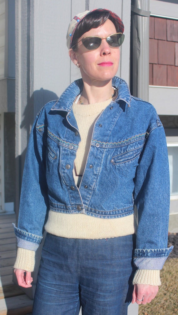 Vintage Retro Womens Girl Clothing Blue Jean Deni… - image 5