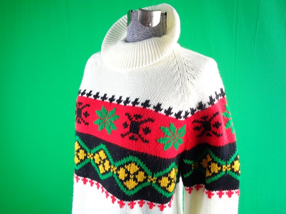 Vintage Retro Clothing Pullover Wool Sweater 1950… - image 4
