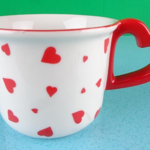 Vintage Retro Vandor Ceramic Glass Heart Mug Cup 1978 Novelty Valentine Love Party Gift Her Him Keepsake Memento Memorabilia Engagement