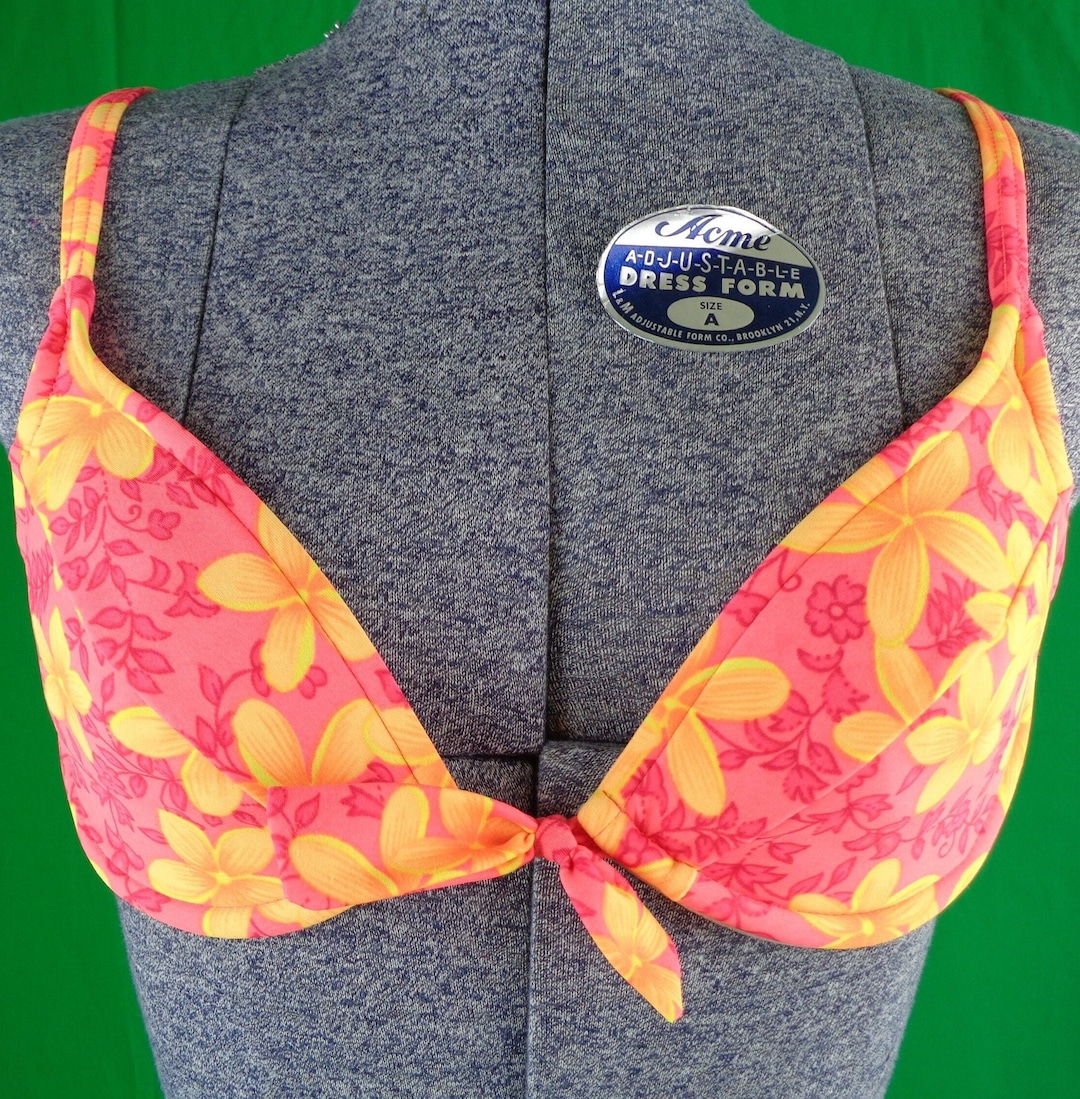 Vintage Retro Clothing Bikini Sun Top Bathing Suit Swimwear Bra 1980s