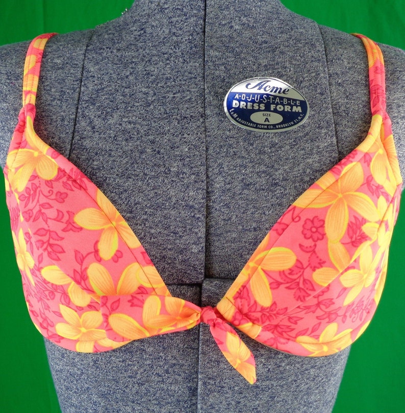 Vintage Retro Clothing Bikini Sun Top Bathing Suit Swimwear Bra 1980s