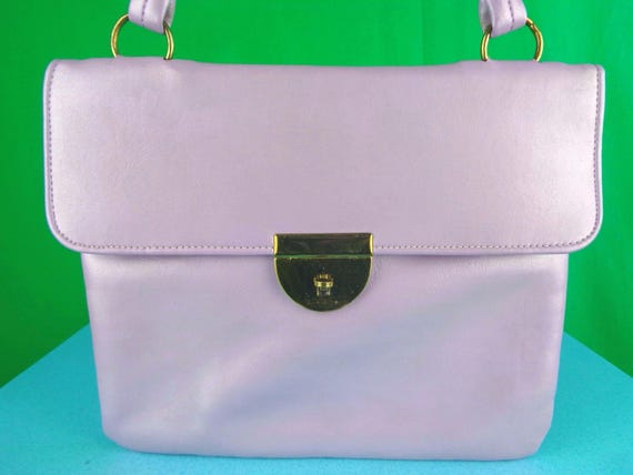 Vintage Retro JR Handbag Purse Top Handle 1950s 1960s Mid Century Purple Lilac Ivory Wedding Party Evening Formal Casual Gift Accessorie