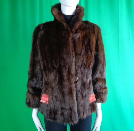 Vintage Woodward's Mink Fur Coat: 1940-50s Bomber Jacket Gift