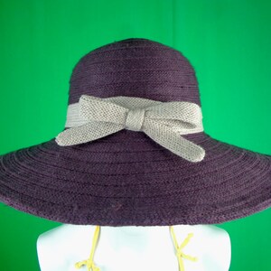 Purple Sun Handmade Casual Hat Bow Accent, Fold Brim (22.5") Chapel Capulet Fashion Accessory image 7