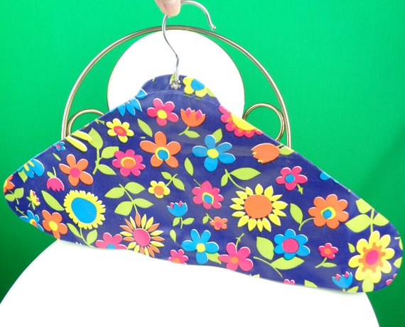 Vintage Retro Swiss Inflatable Clothing Wardrobe Garment Hanger 1960s 1970s Floral Storage Organization Home Living Room Accent Decor Gift
