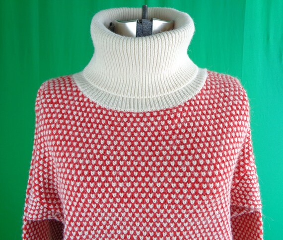 Womens Girls Clothing Red White Pullover Turtle N… - image 3