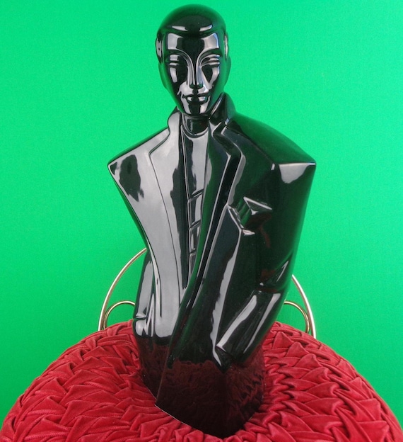 Vintage Retro Lindsey Balkweill Rick Man Statue Figurine 80s 90s  Avantgarde Angular Cubist Home Room Accent Center Piece Art Collector Gift